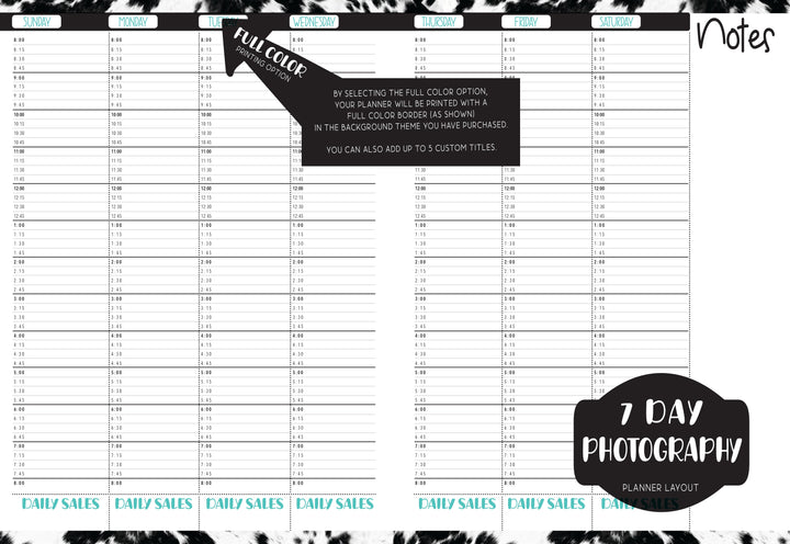 Photography Appointment Book - CLAIRE FLORAL