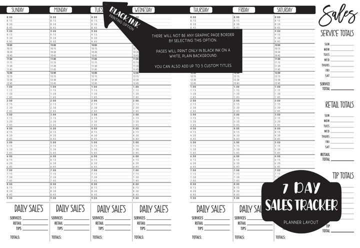 Sales Tracker Appointment Book - TEXAS LEATHER