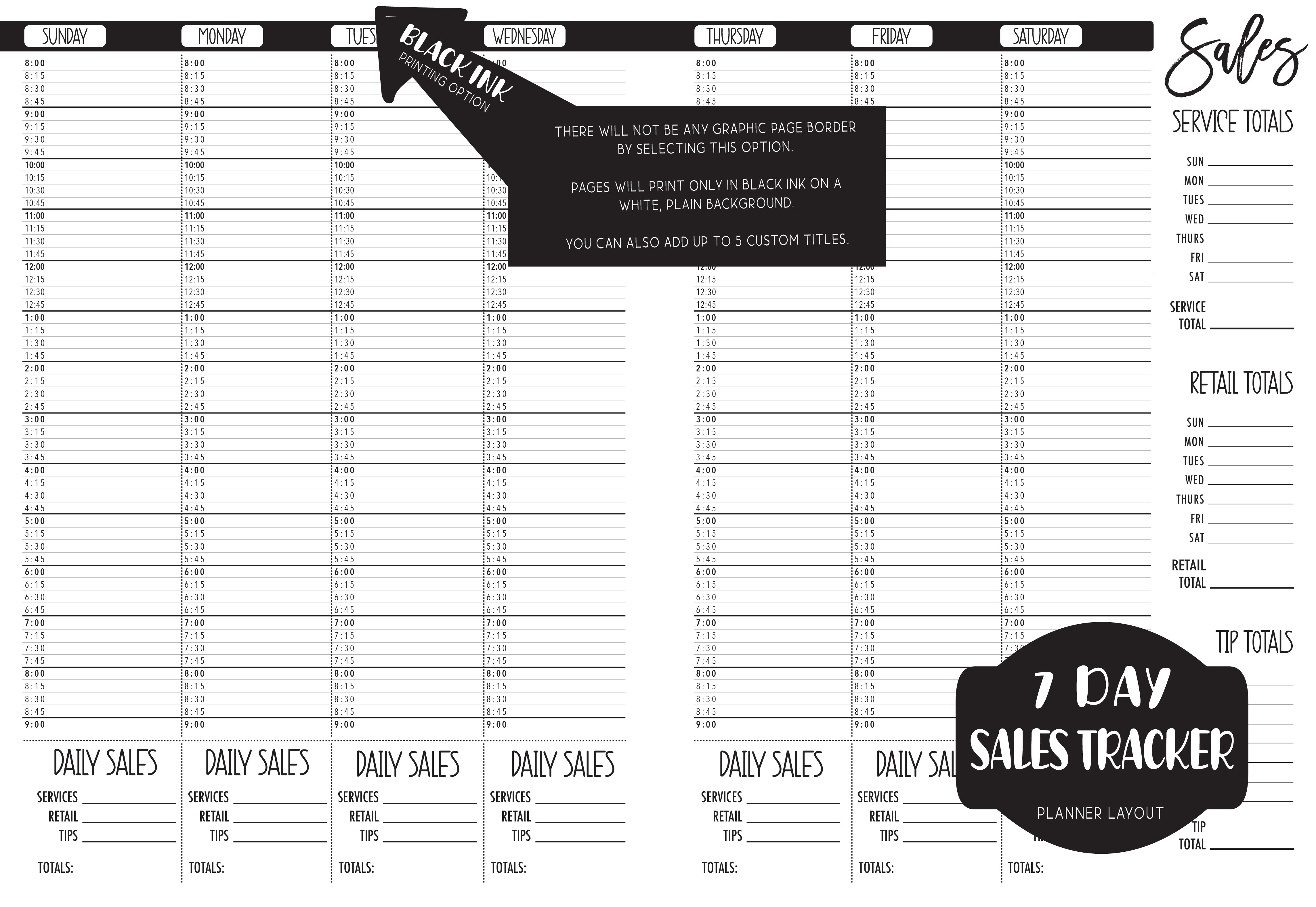 Sales Tracker Appointment Book - CLAIRE FLORAL