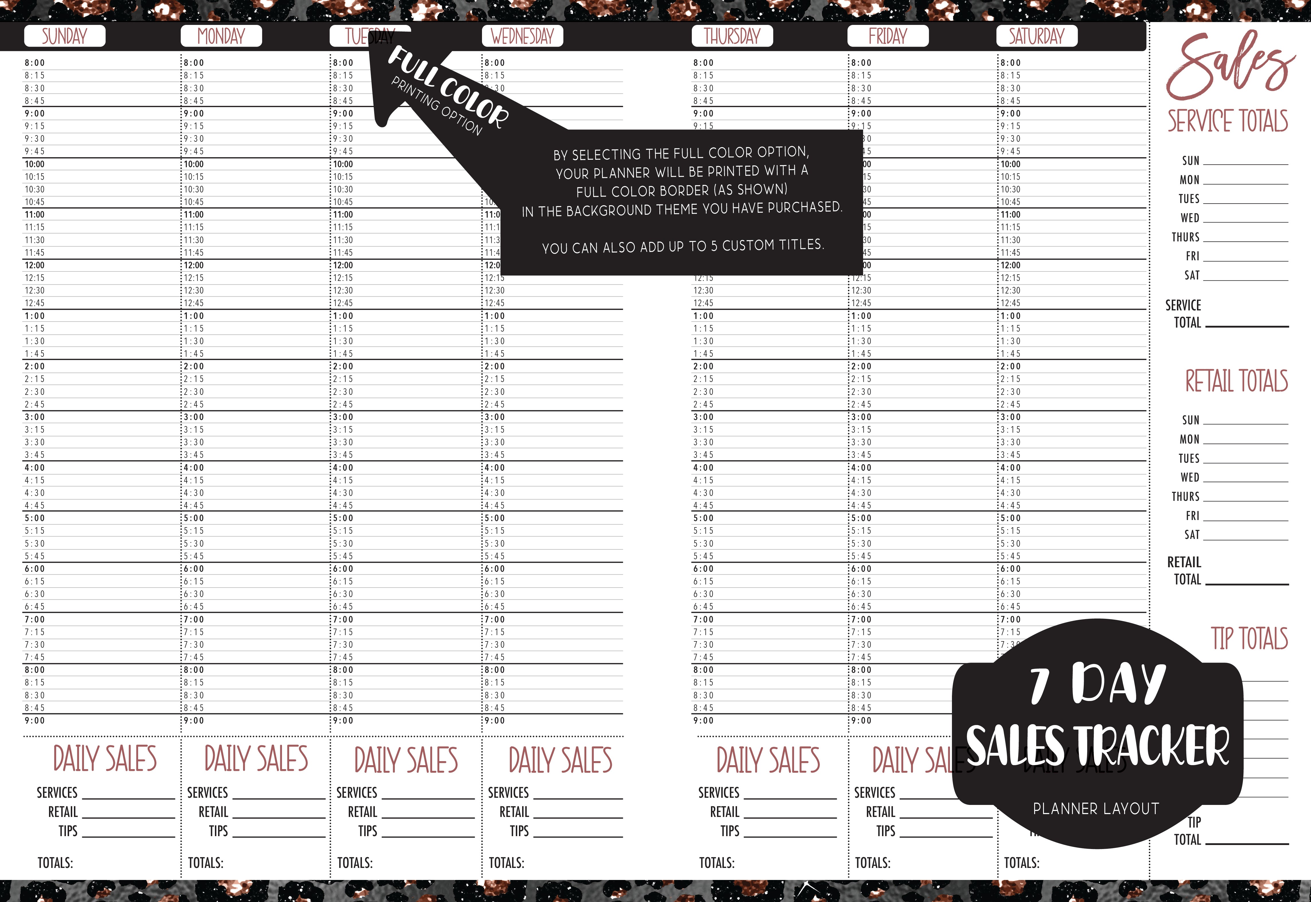 Sales Tracker Appointment Book - BOBBY PIN