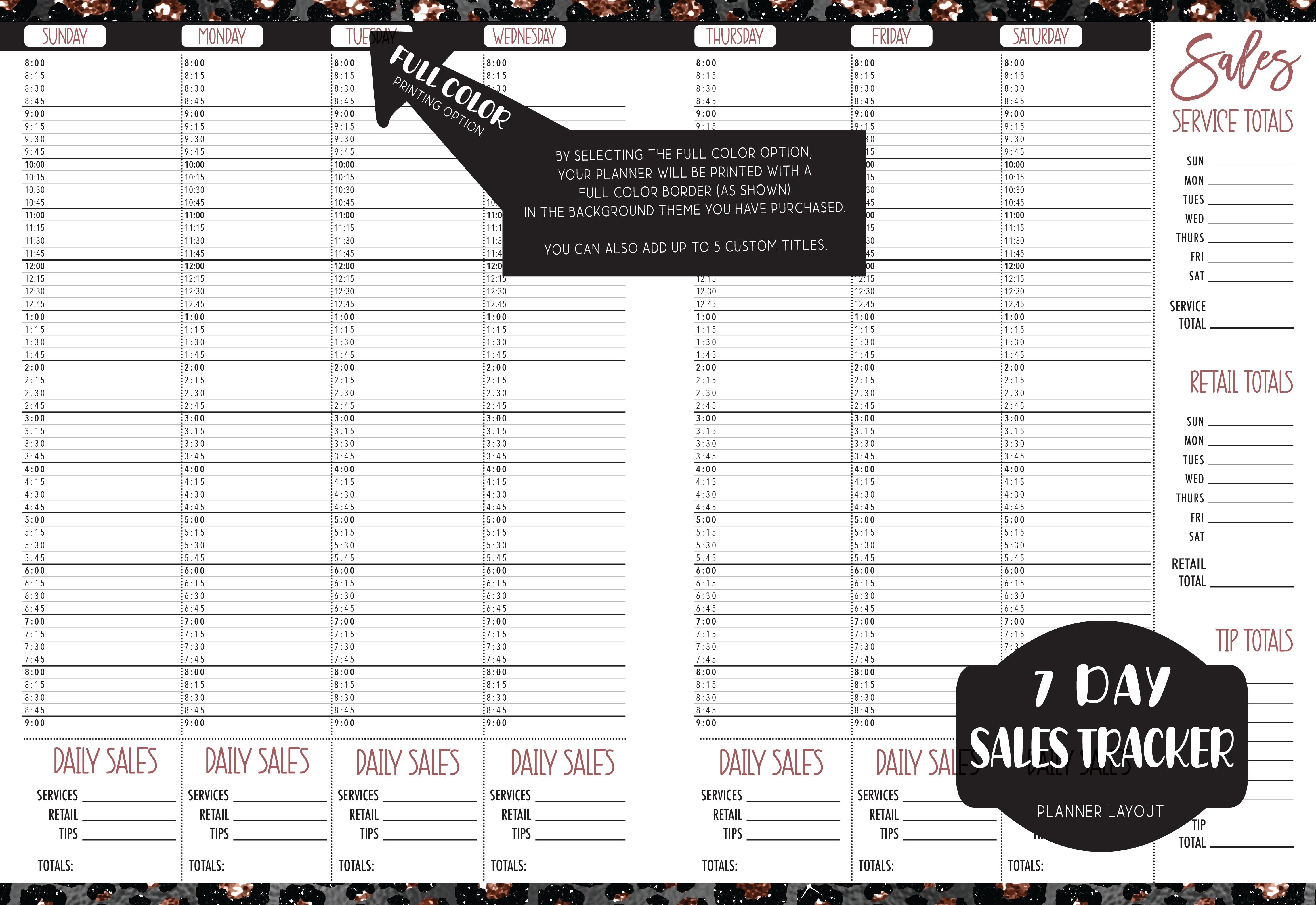 Sales Tracker Appointment Book - CLAIRE FLORAL