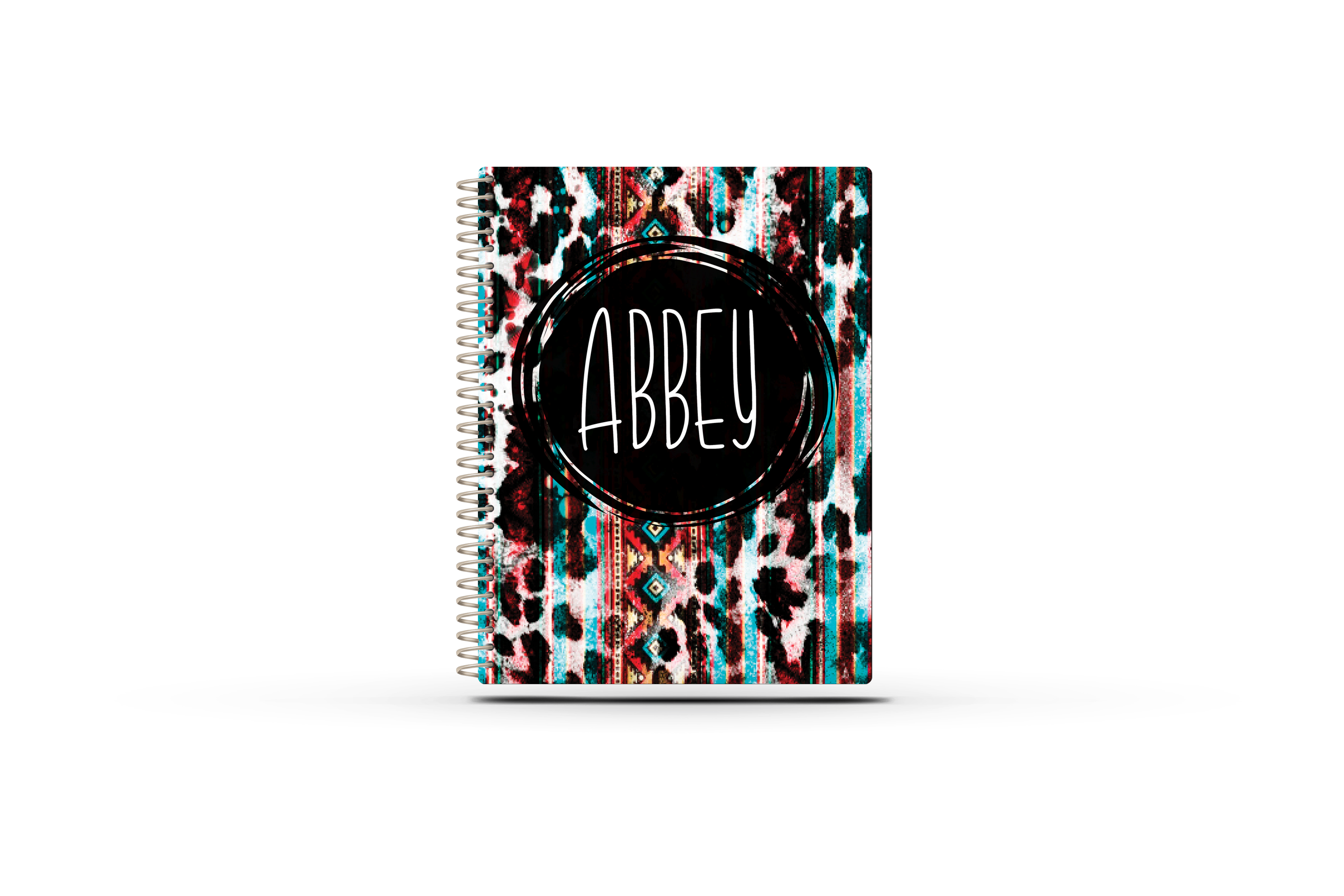 Sales Tracker Appointment Book - BLACK COWHIDE AZTEC