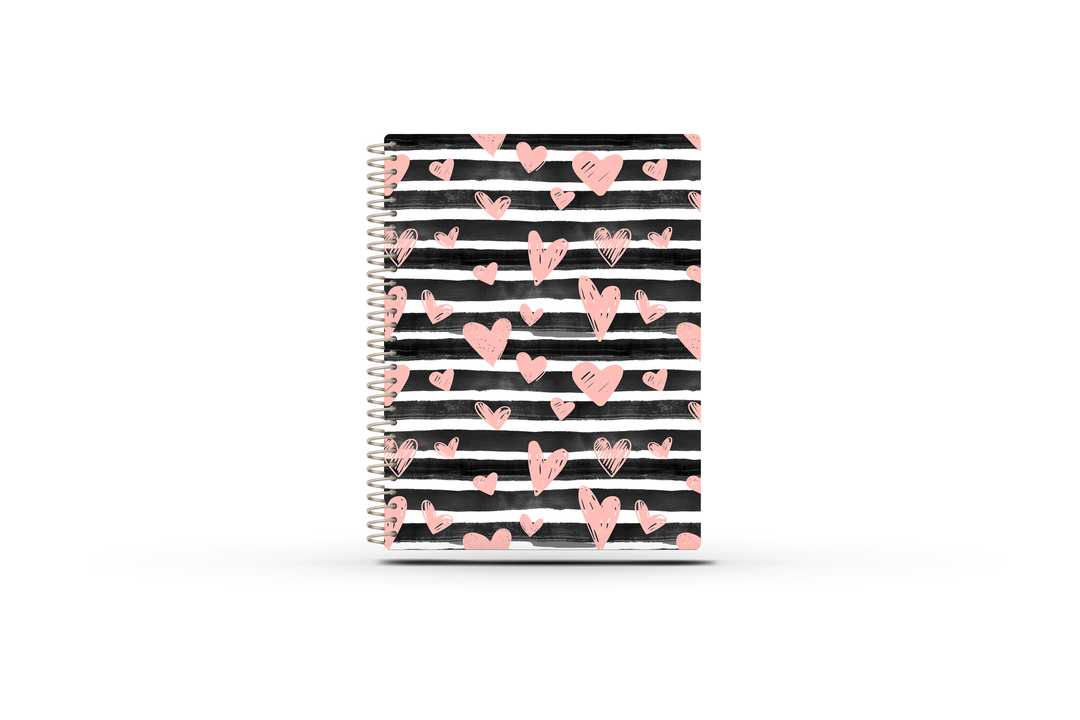 Small Biz Sales Planner - BLACK LINED HEARTS