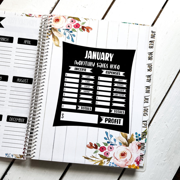 Sales Tracker Appointment Book - GOLD MARBLE