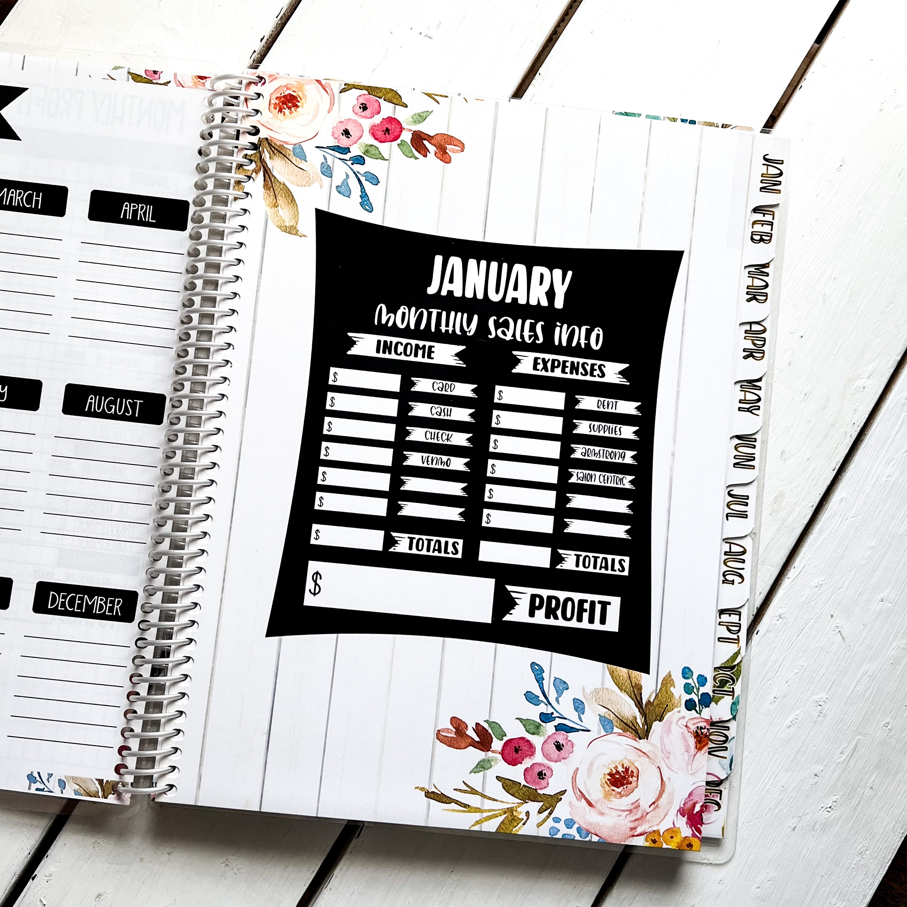 Sales Tracker Appointment Book - CLAIRE FLORAL