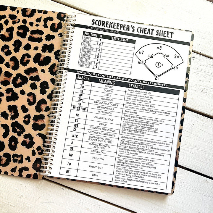 Baseball Scorebook  - LEOPARD DIAMOND BASEBALL