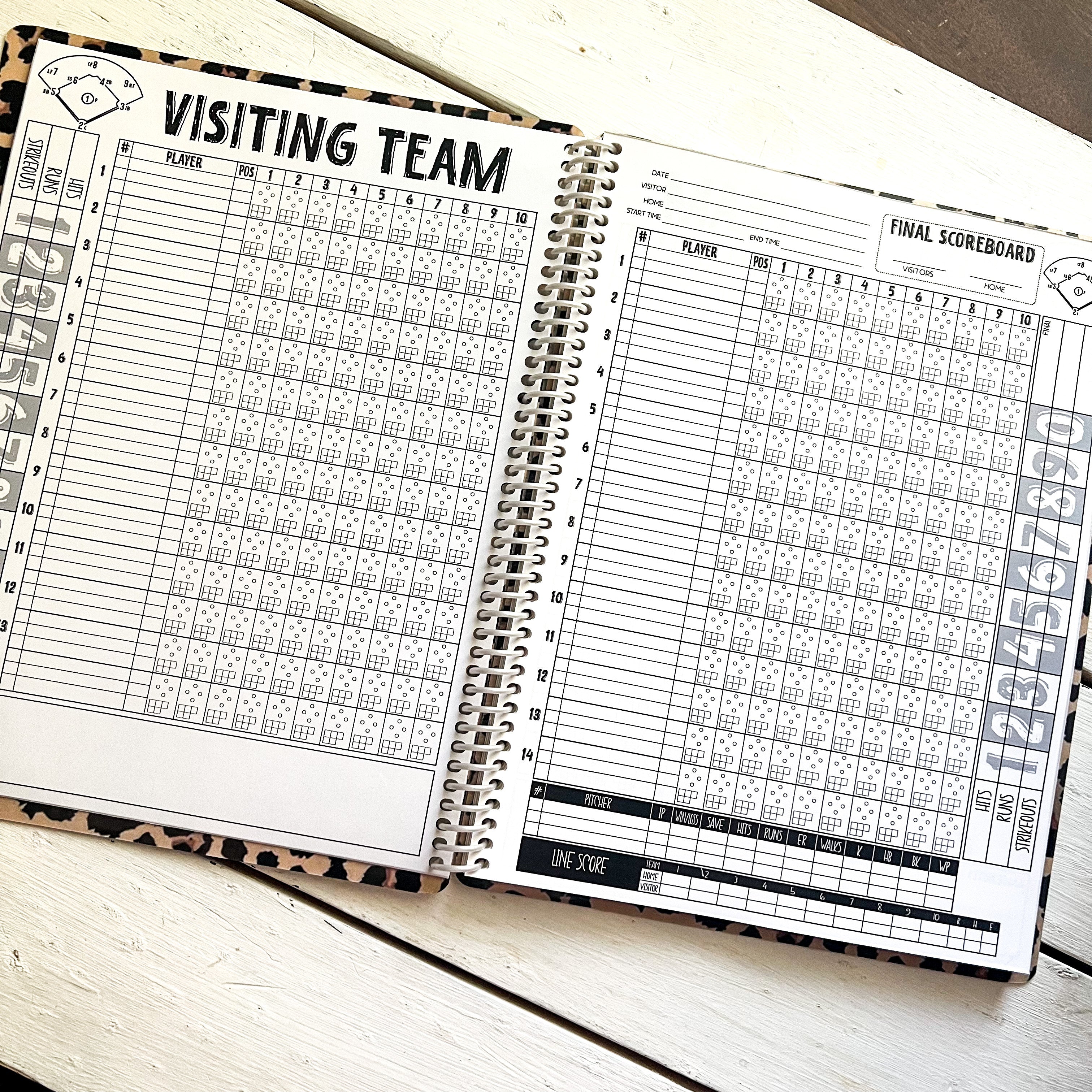 Baseball Scorebook  - LEOPARD DIAMOND BASEBALL
