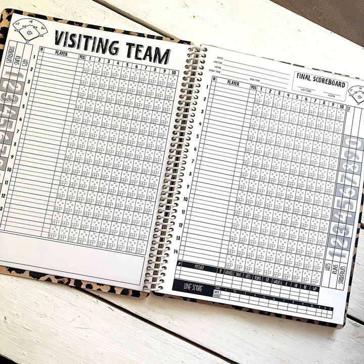 Baseball Scorebook  - LEOPARD DIAMOND BASEBALL