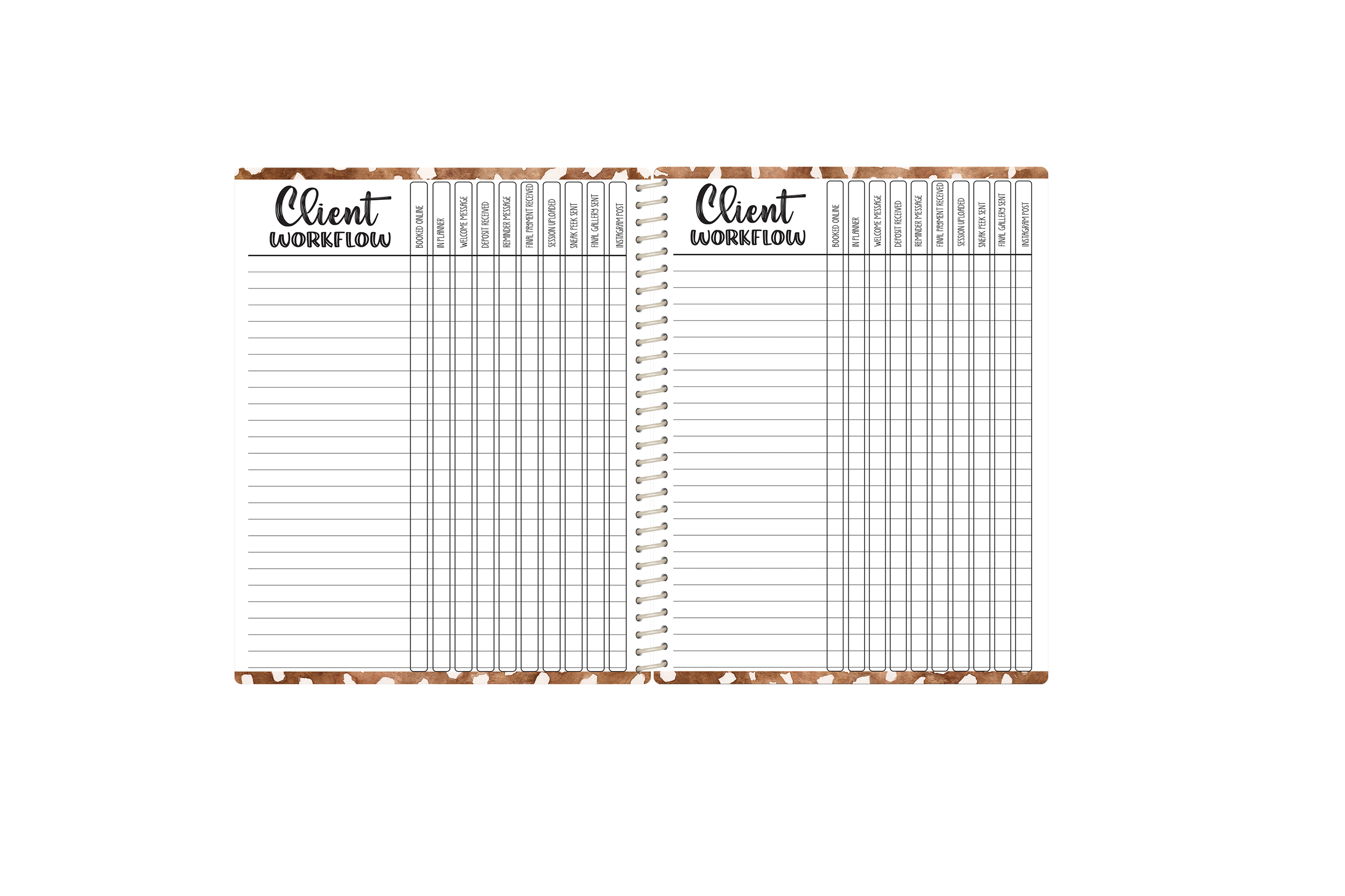 Photography Appointment Book - BW BUFFALO PLAID