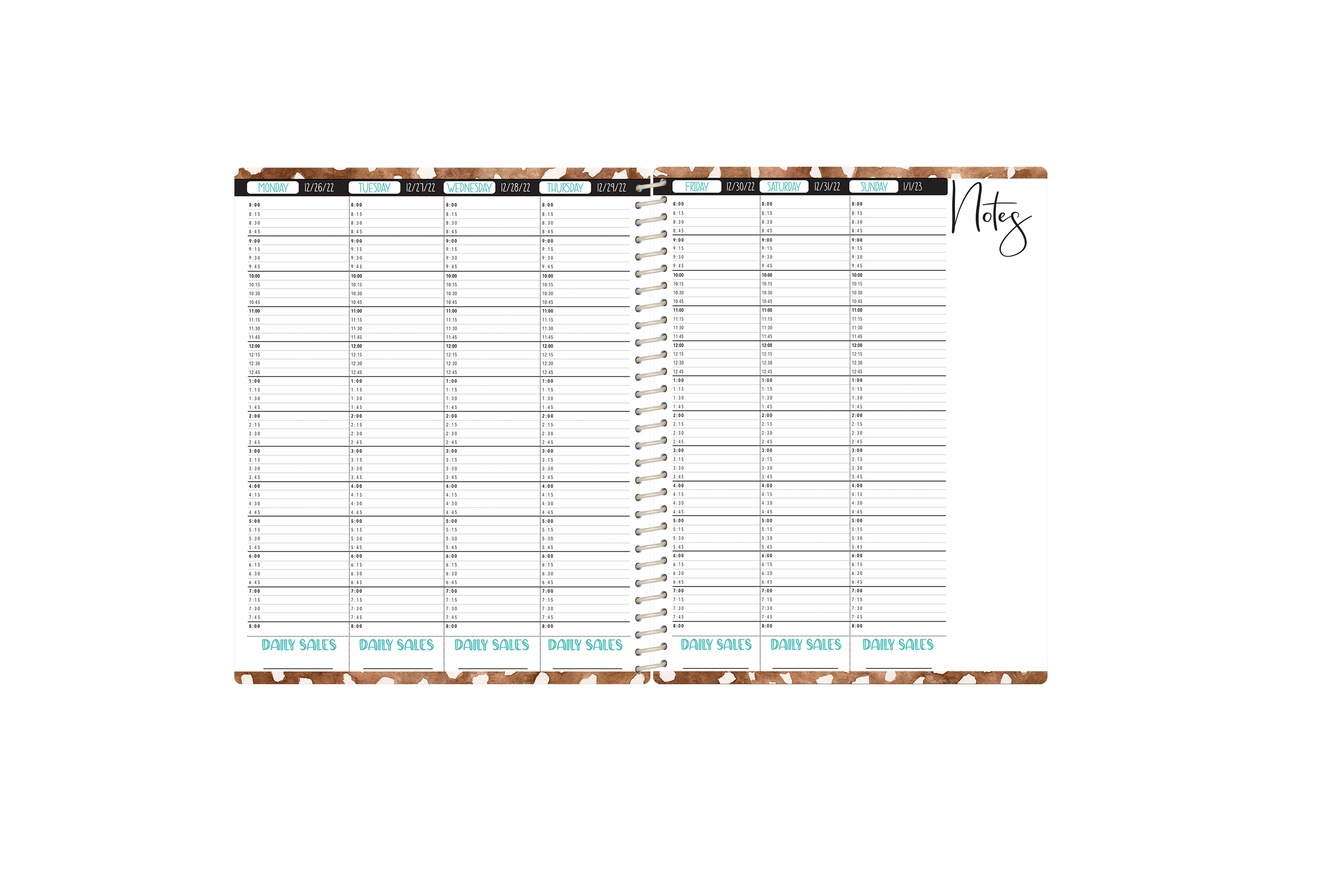 Photography Appointment Book - BW SKULLS