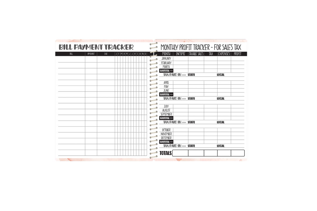 Small Biz Sales Planner - HIGHLAND NAVY FLORAL