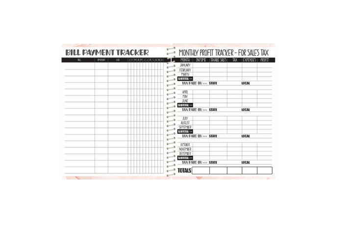 Small Biz Sales Planner - HIGHLAND NAVY FLORAL