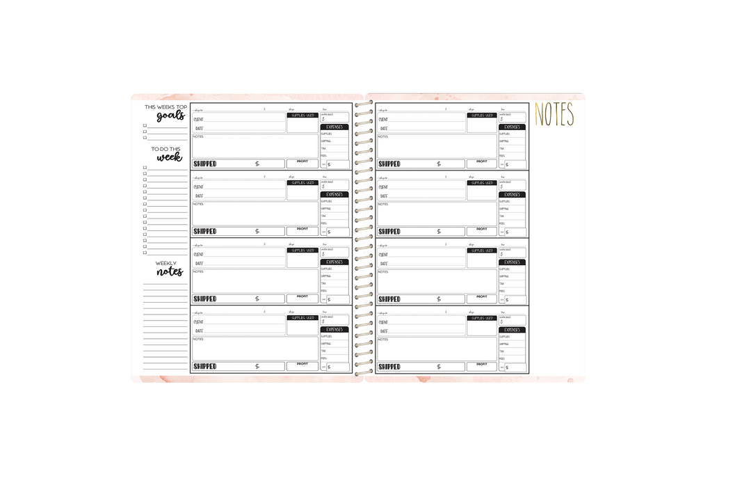 Small Biz Sales Planner - HIGHLAND NAVY FLORAL