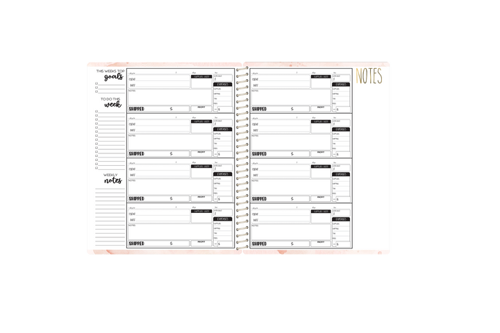Small Biz Sales Planner - HIGHLAND NAVY FLORAL
