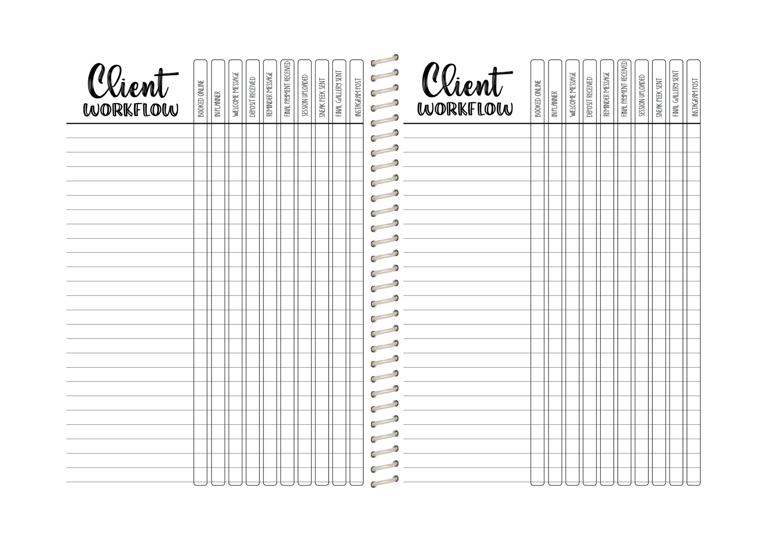 Photography Appointment Book - LIGHT STEEL