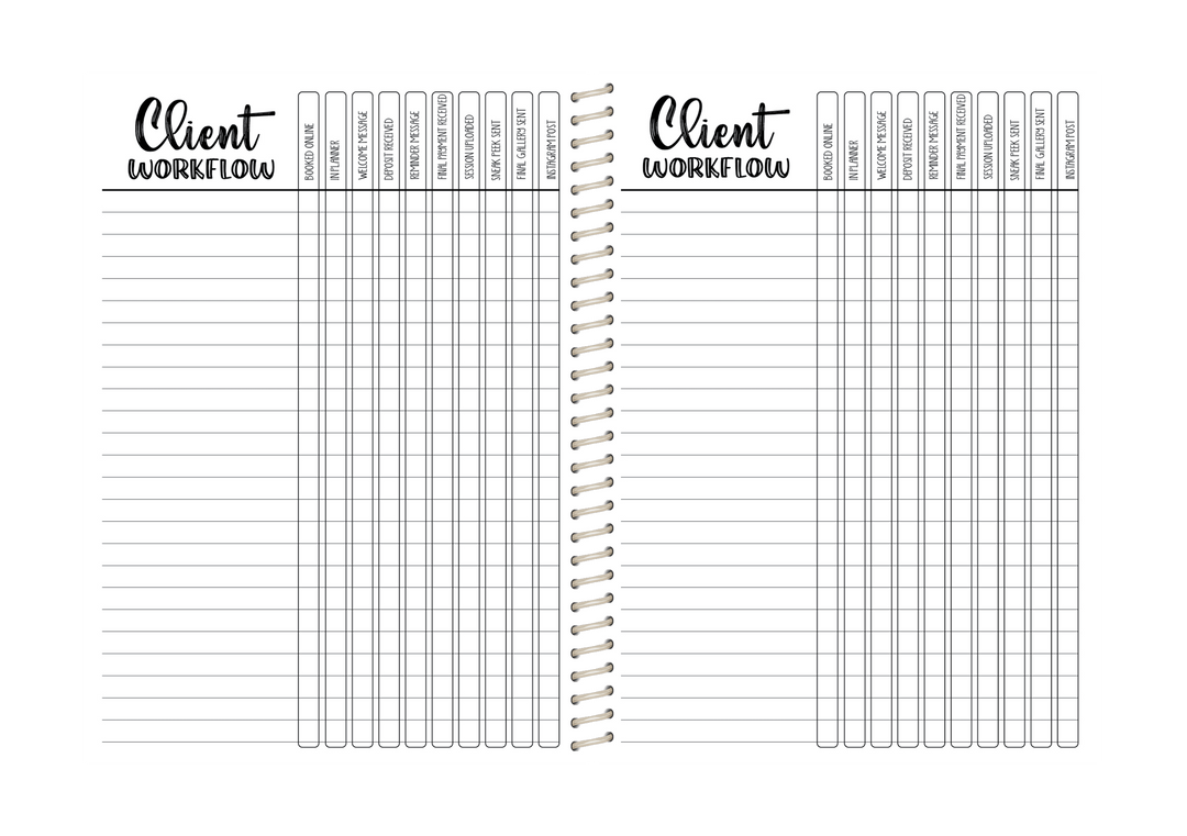 Photography Appointment Book - LEOPARD DARK