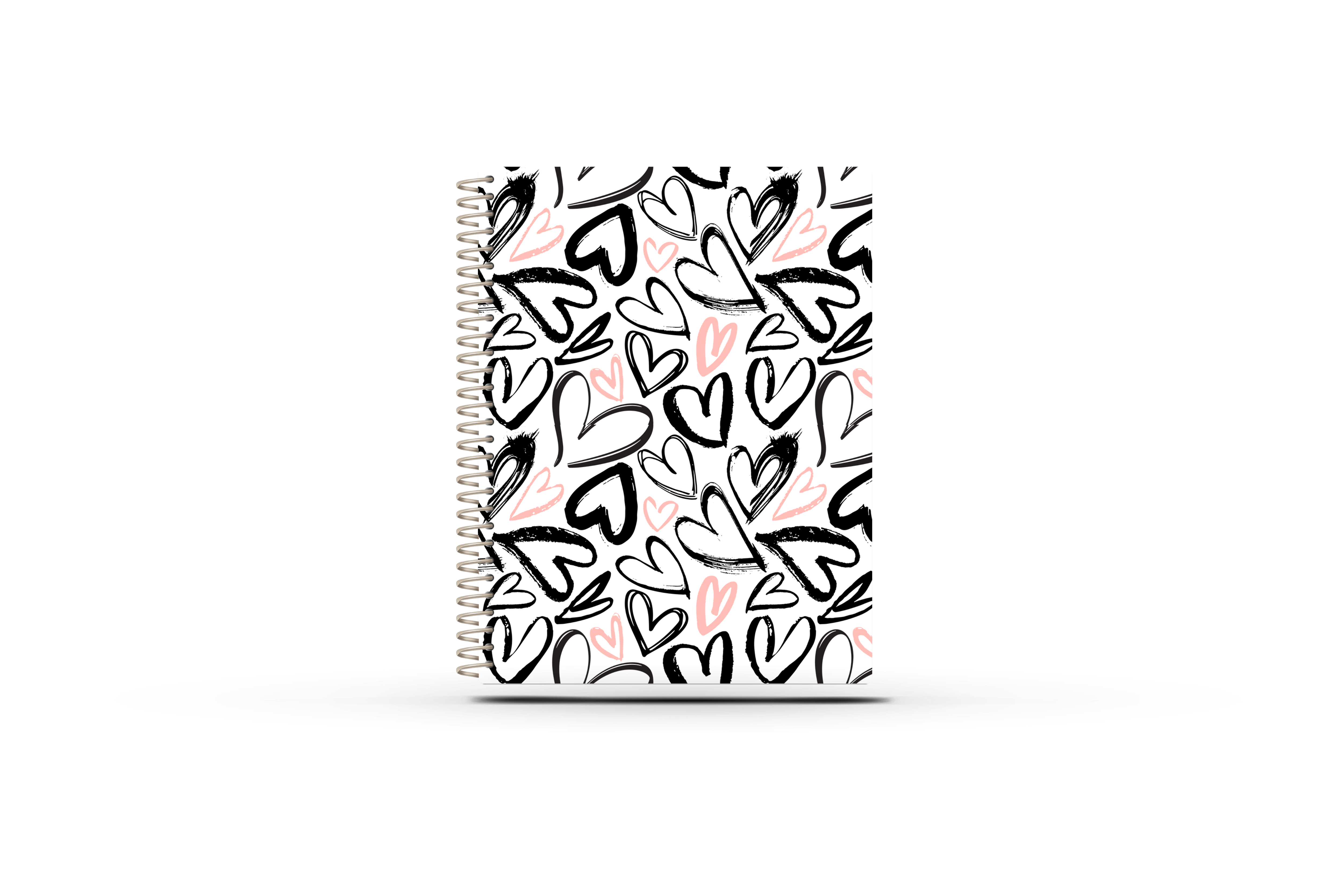 Sales Tracker Appointment Book - PINK BLACK HEARTS