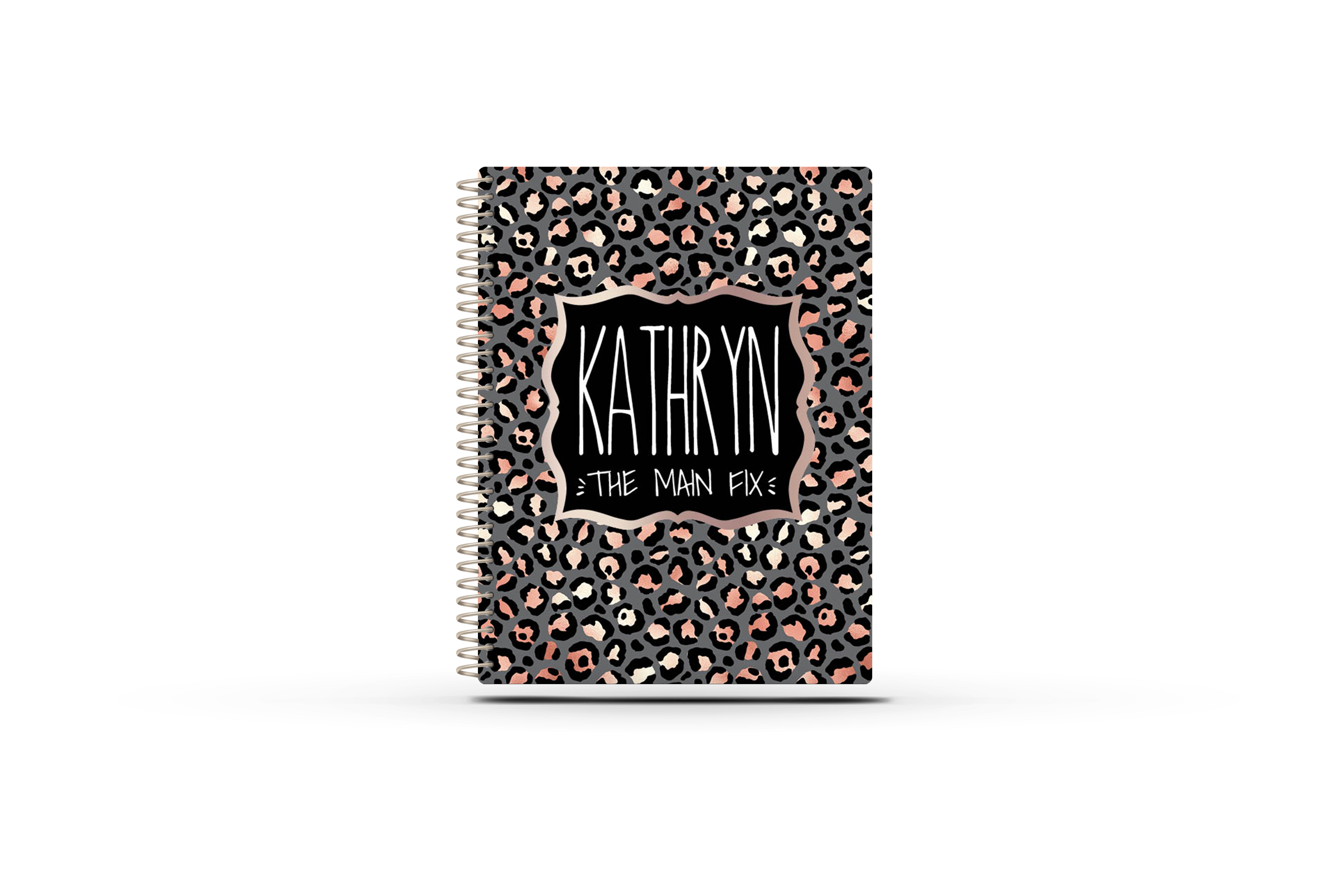 Weekly Planner - ROSE GOLD GREY LEOPARD