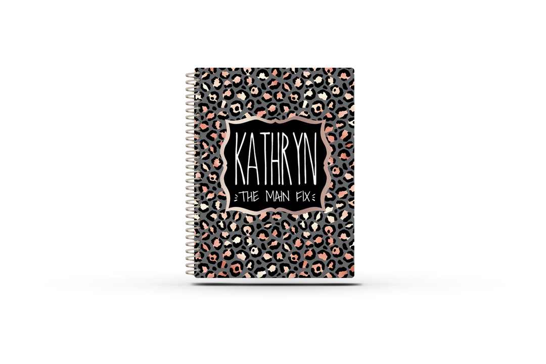 Small Biz Mileage - ROSE GOLD GREY LEOPARD