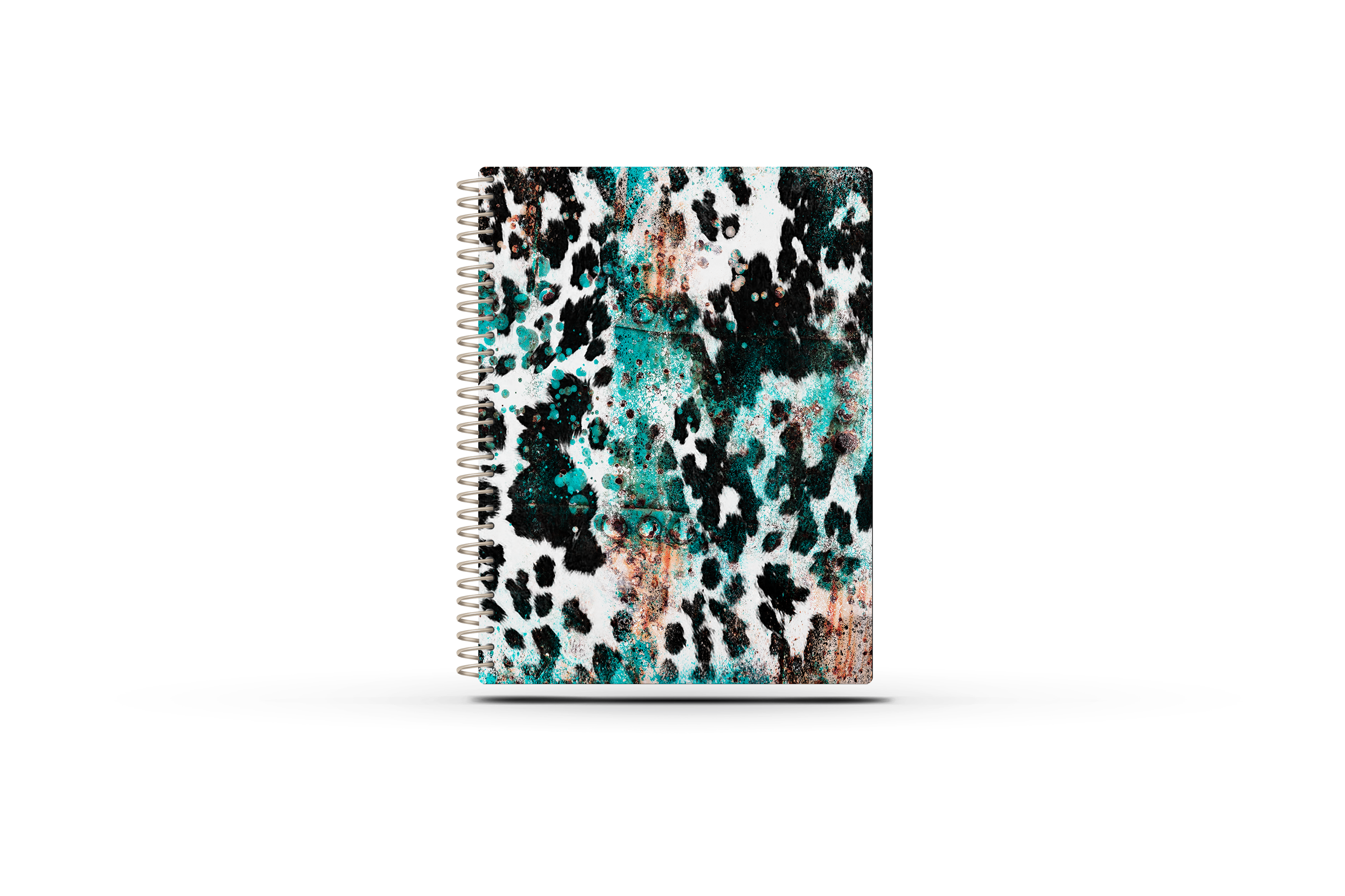 Small Biz Sales Planner - RUSTIC BLACK COWHIDE