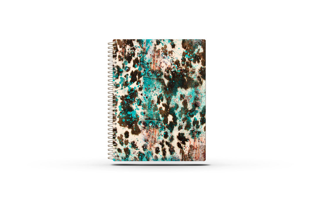 Sales Tracker Appointment Book - RUSTIC BROWN COWHIDE