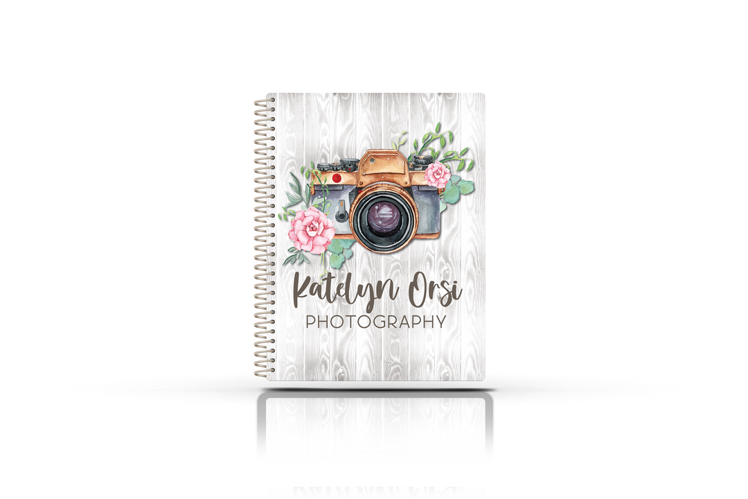 Photography Appointment Book - FLORAL VINTAGE CAMERA