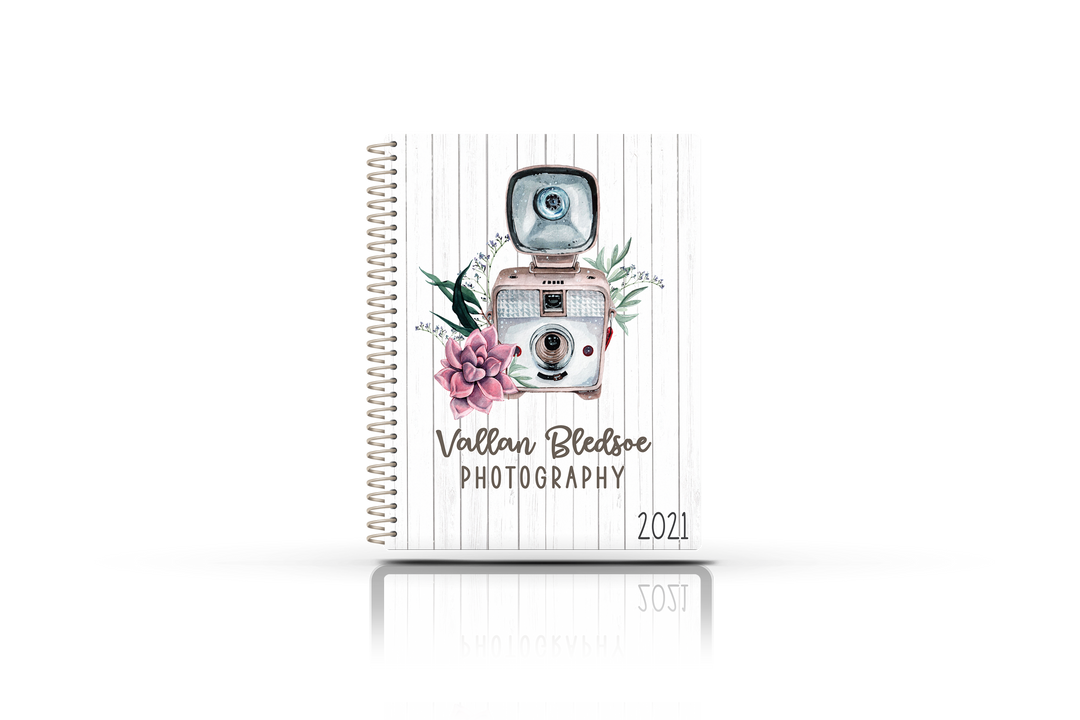 Photography Appointment Book - PASTEL VINTAGE CAMERA