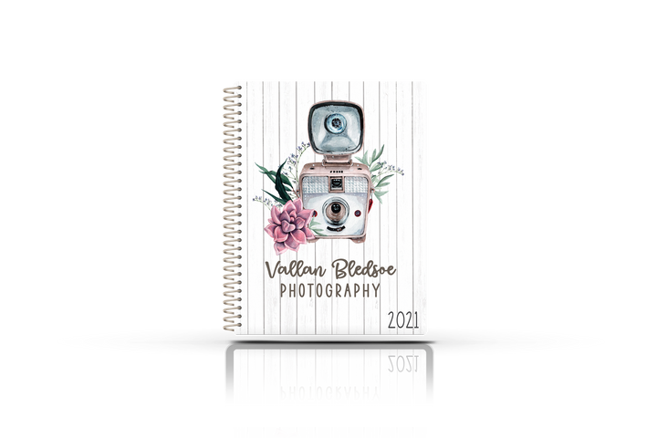 Photography Appointment Book - PASTEL VINTAGE CAMERA