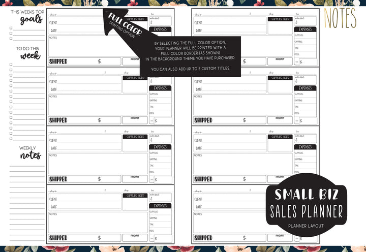 Small Biz Sales Planner - TEASE IT
