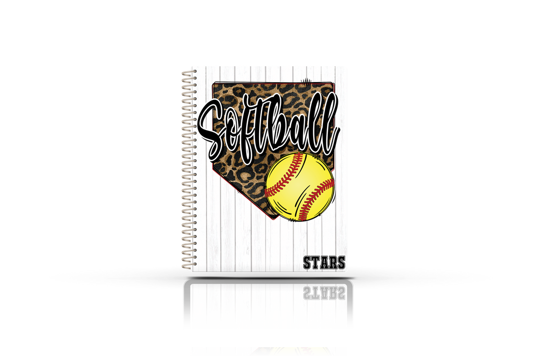 Softball Scorebook  - LEOPARD DIAMOND SOFTBALL