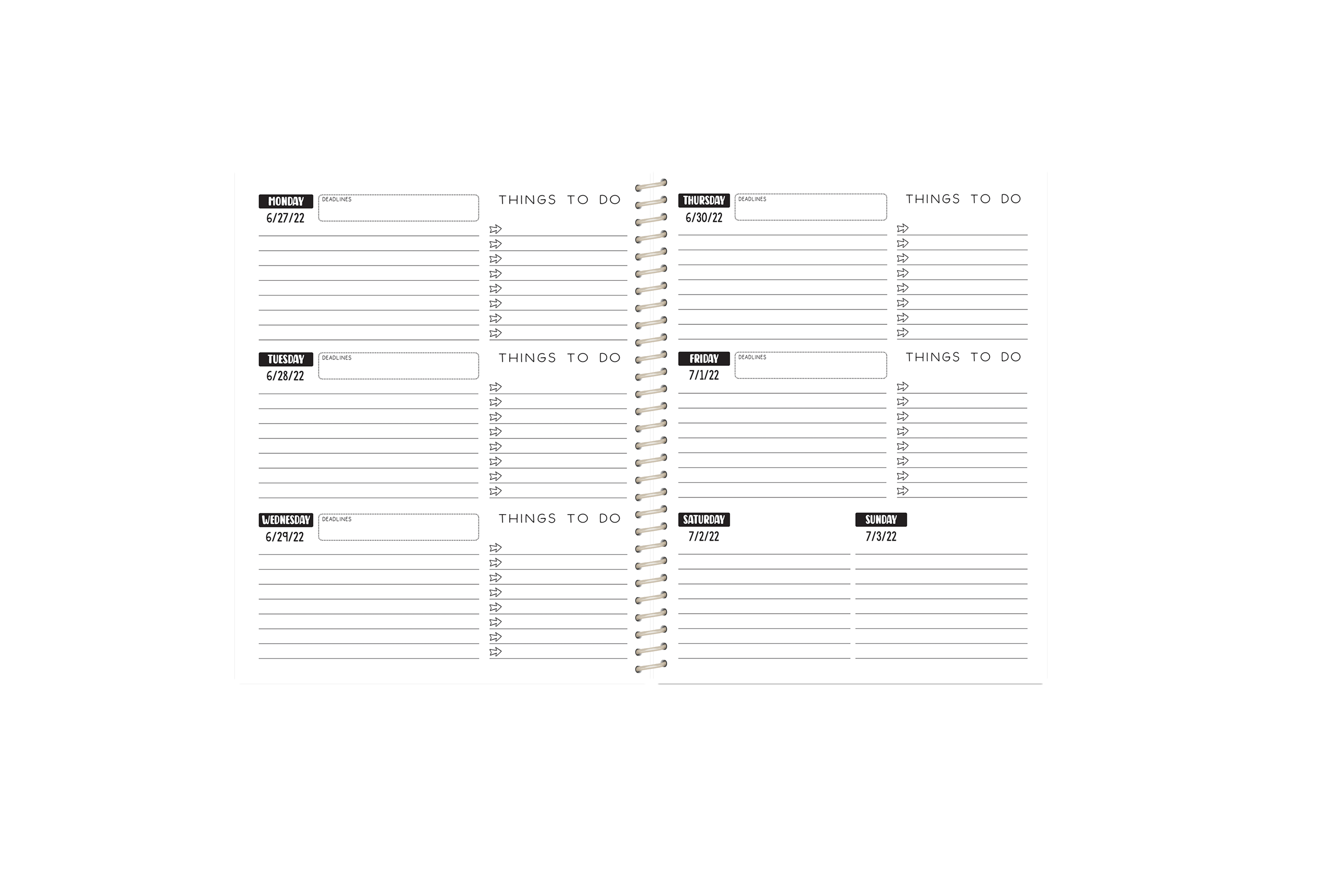 Teacher Planner -  BLACK GOLD EAGLES