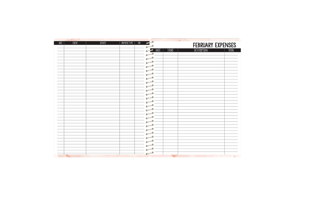 Small Biz Mileage - BW STRIPED FLORAL
